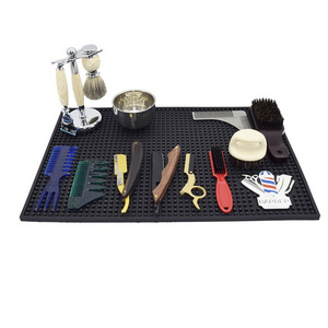 Top Quality Suppliers Heat-Resistant Rubber Barbershop Anti-Slip Pad Salon Table Rubber Barber Mat Work Station