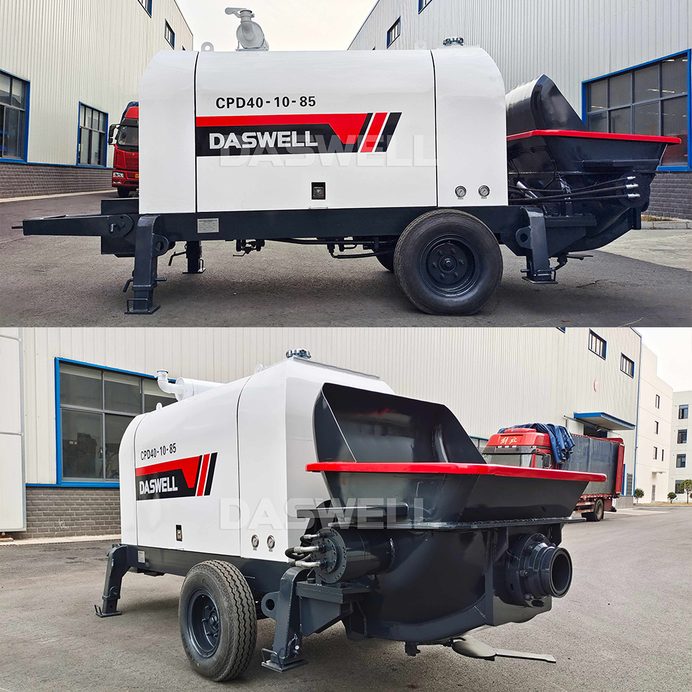 Daswell mobile trailer concrete pump diesel