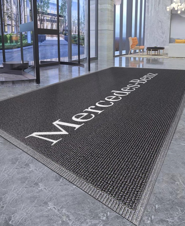 Personalized Commercial Logo Outdoor Custom Print Doormat PVC Spaghetti Coil Mat Entrance Mats Custom Logo Floor Mat