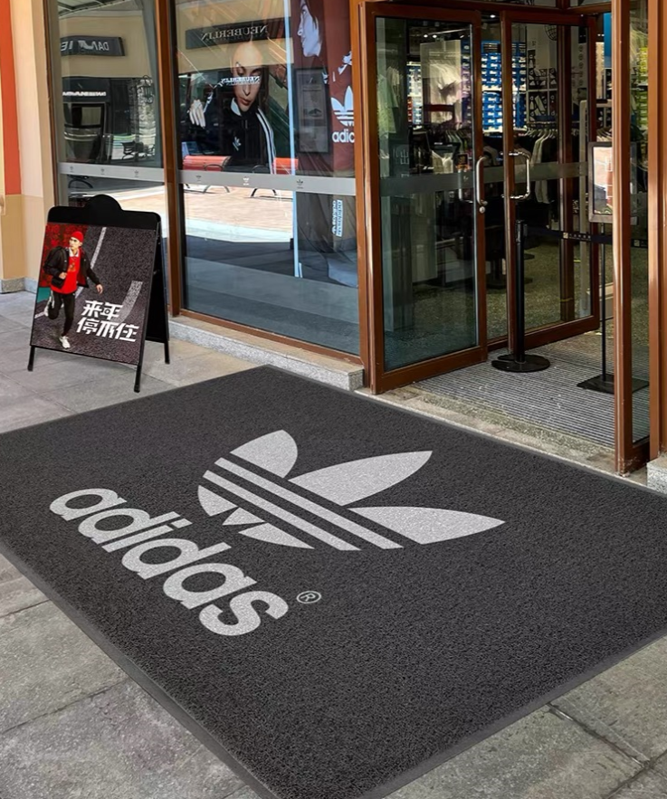 Personalized Commercial Logo Outdoor Custom Print Doormat PVC Spaghetti Coil Mat Entrance Mats Custom Logo Floor Mat