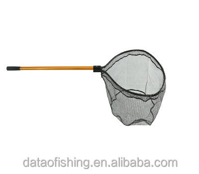 fishing  Landing Net with plastic coated polyester net telescopic handle