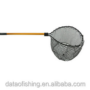 fishing  Landing Net with plastic coated polyester net telescopic handle