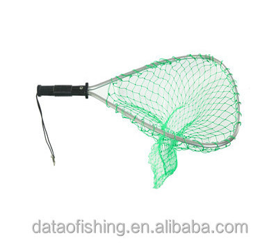 fishing  Landing Net with plastic coated polyester net telescopic handle