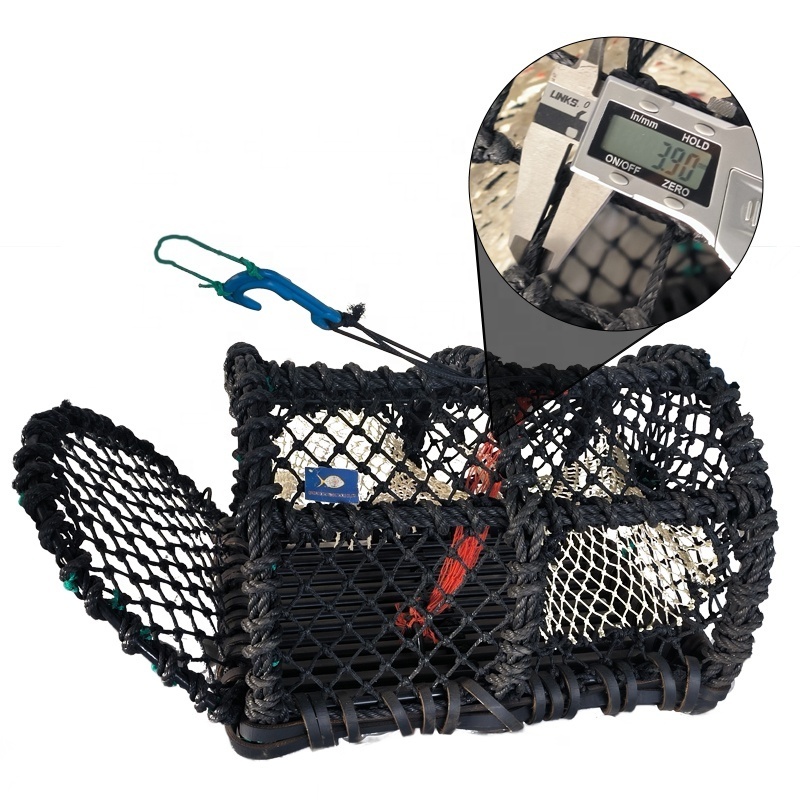 fish trap heavy duty  crab trap for king crab fishing trap with PE fish net 24.4*18*15.2 inch crab cage