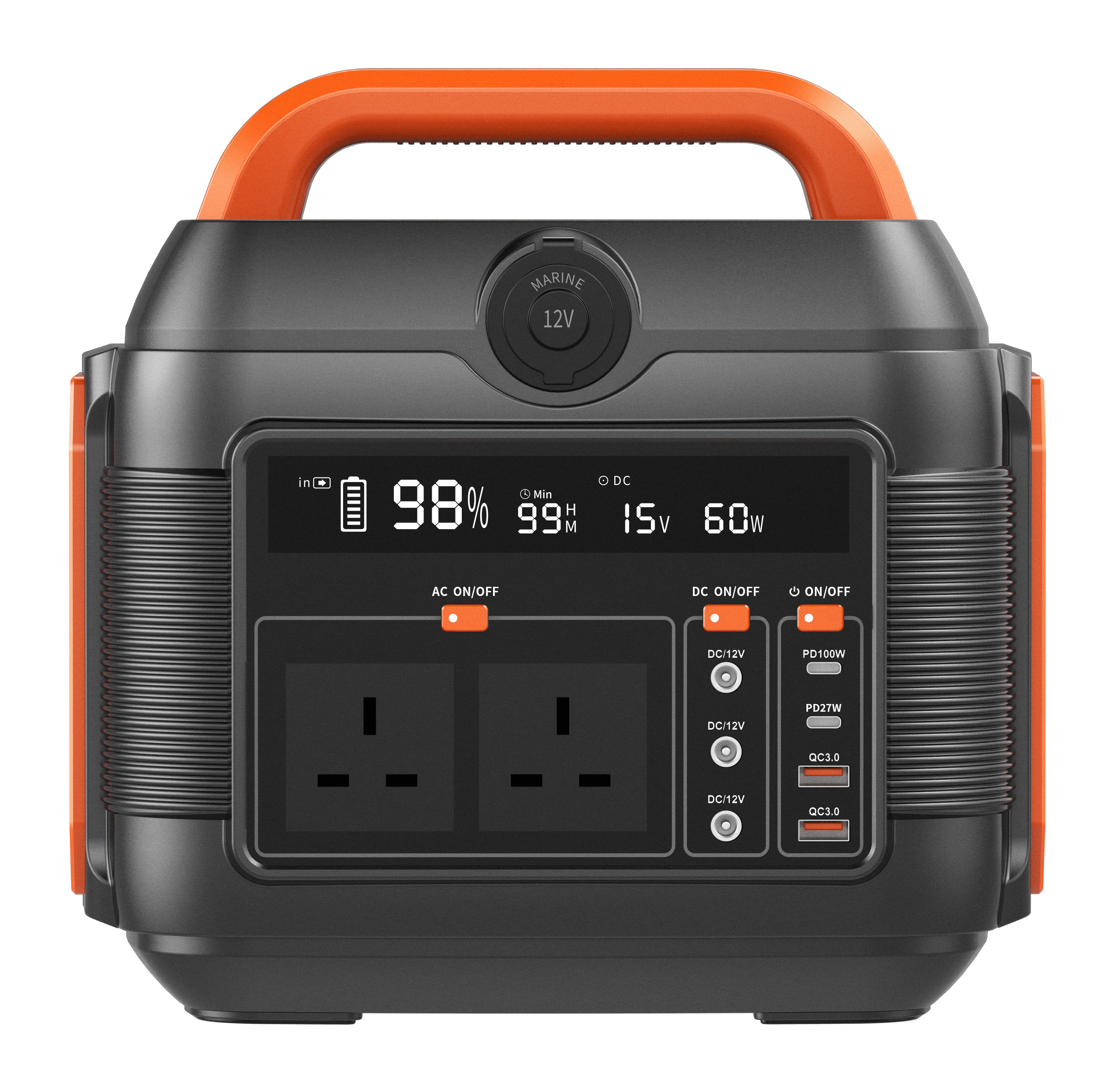 Portable Power Station 600W 1000W Backup Lithium Battery Pure Sine Wave AC Outlet for Outdoor Camping RVs Home Use