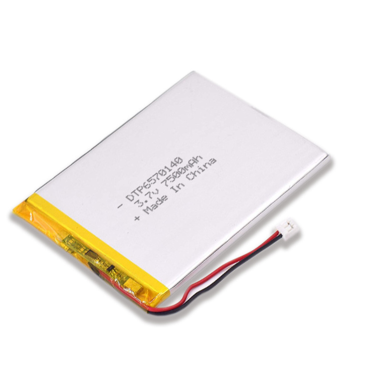 High capacity rechargeable 3.7V 7500mAh lithium polymer battery