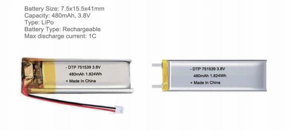 Laser Lipo Batteries 853450 1500mAh 753240 1000mAh 3.7V 751539 480mAh 802040 600mAh 650mAh Lithium Battery for Model Aircraft