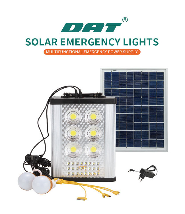 AT-8389 30W portable solar energy system kits with 4 LED bulbs and mobile phone charger function solar home lighting system