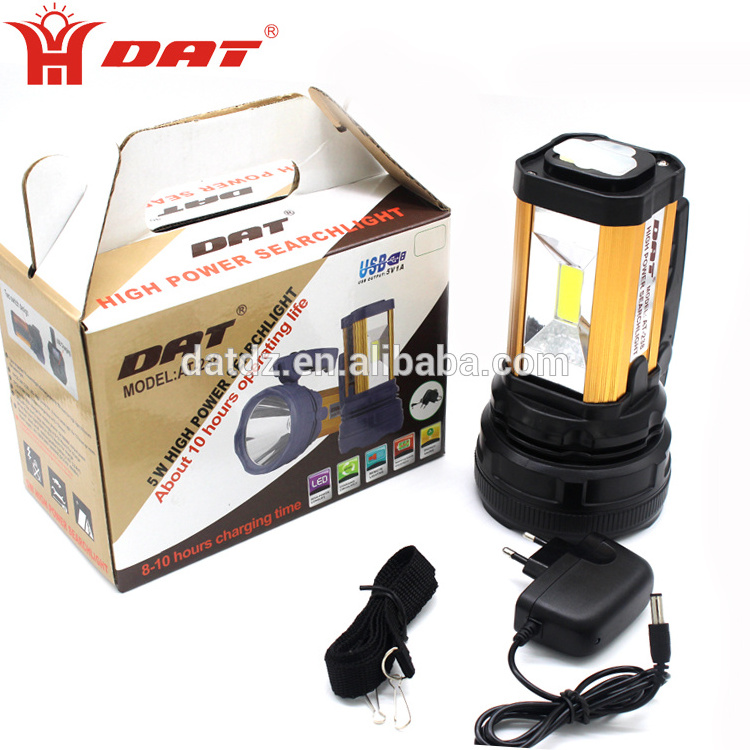 AT-398 High power  led searchlight AT-398 rechargeable spotlight with USB charging function Outdoor led flashlight