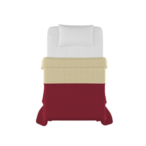 Made in Italy Elegant summer quilt Bicolor Double face Soft microfiber summer duvet Bordeaux Cream Small Double 220x270cm