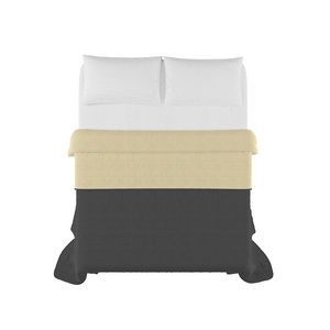 Made in Italy Elegant summer quilt Bicolor Double face Soft microfiber summer duvet Dark grey Cream Double 260x270cm