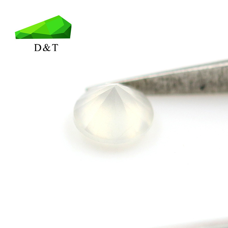 Hot natural round cut white moonstone carat price loose gem stone