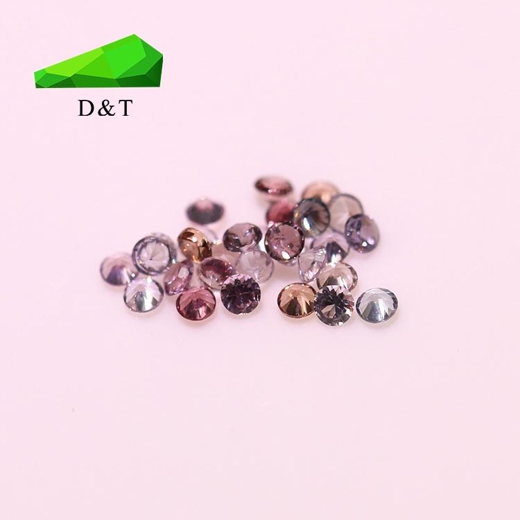 High Quality Natural Round Brilliant Cut 1.25mm Loose Gemstone for Jewelry Stone Natural Mixed Color  Spinel