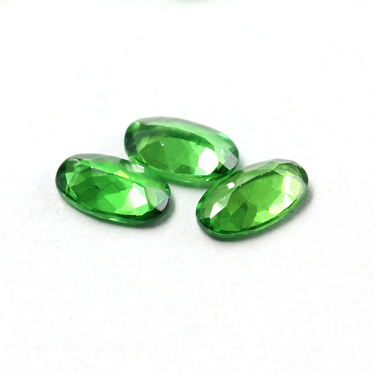 High quality 3x5mm pear shape natural green garnet from Africa