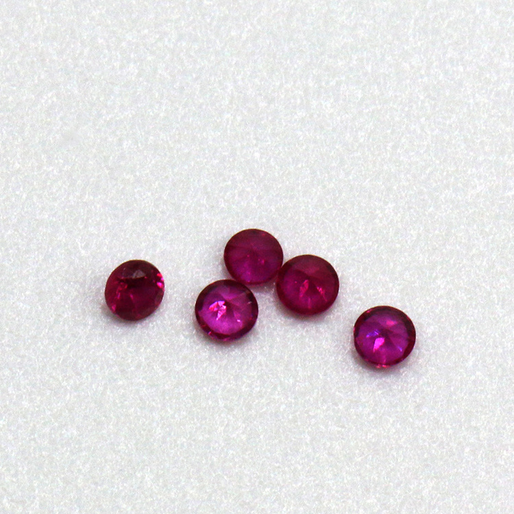 diamond cut 1.5mm natural ruby  loose gemstones stones