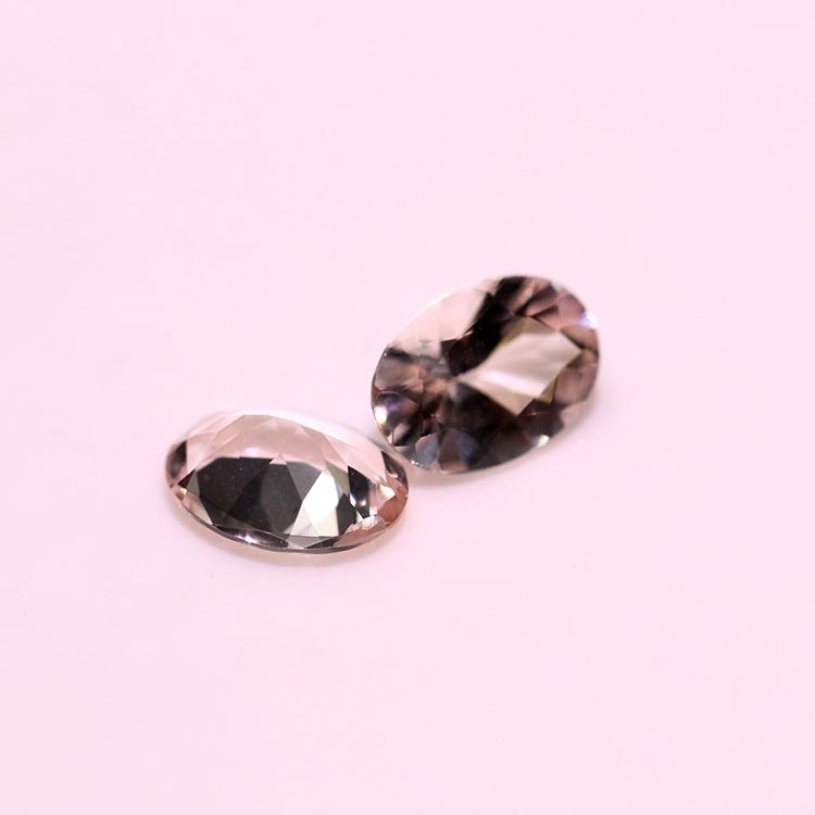 Tanzania natural gem mining machine precisely round cut 1.5 mm natural gem Morganite Stone jewelry