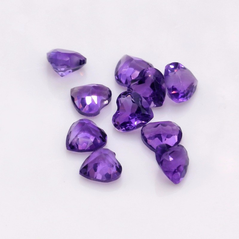 Good Quality Heart Cut Amethyst  Color Natural Gemstone  for Necklace Bracelet Earrings Jewelry DIY Making