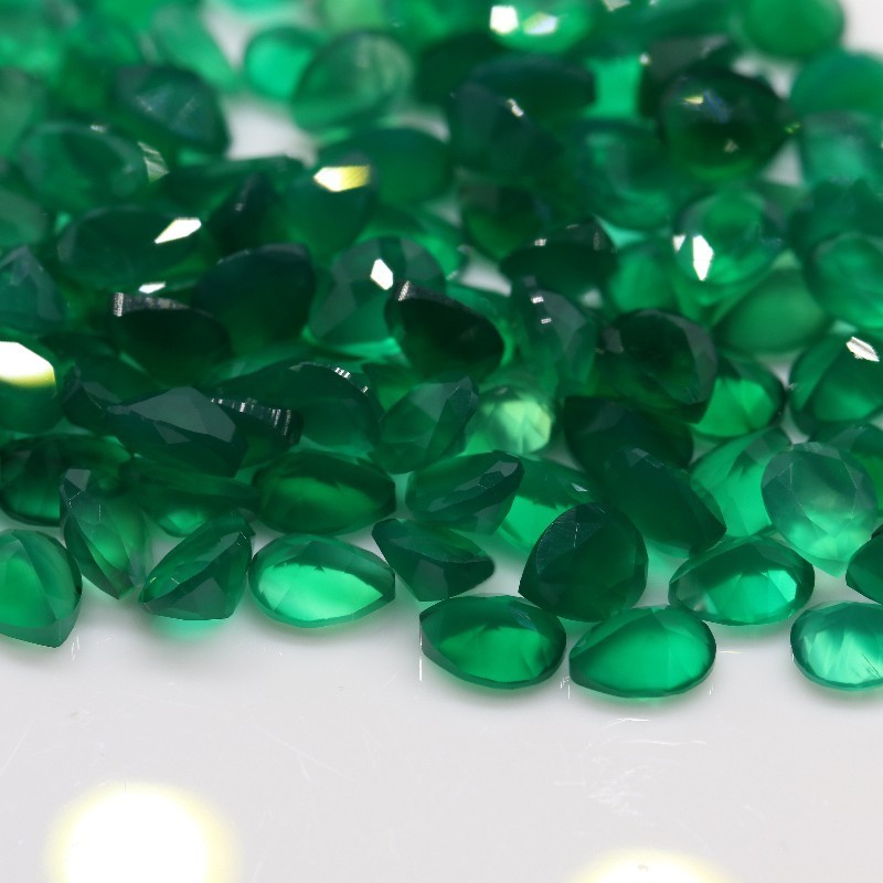 new arrival wholesale green Onyx chalcedony lowest cost green agate natural green chalcedony for jewelry making