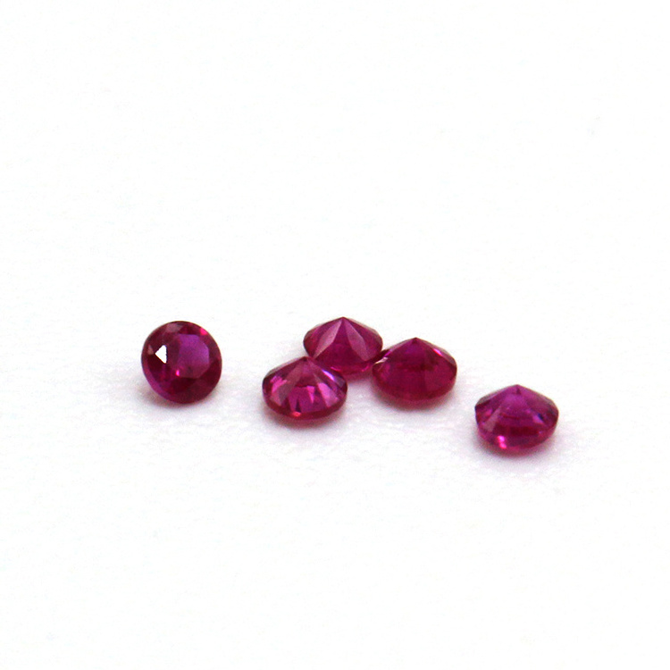 diamond cut 1.5mm natural ruby  loose gemstones stones