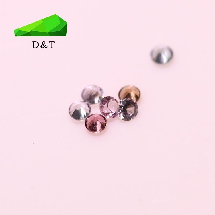 High Quality Natural Round Brilliant Cut 1.25mm Loose Gemstone for Jewelry Stone Natural Mixed Color  Spinel