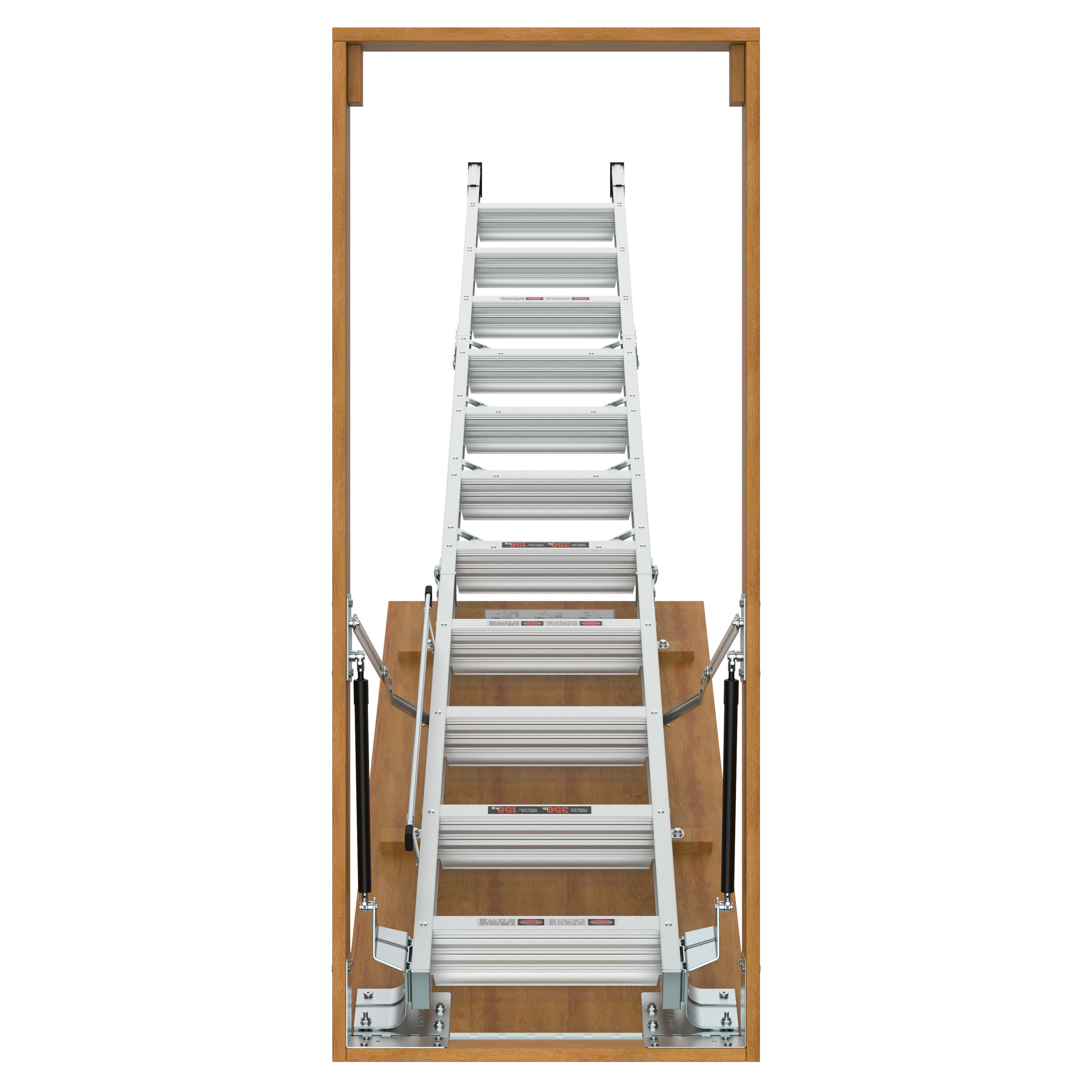 High Quality Foldable Adjustable Slip Resistance Steps 7 foot 9 inches to 10 feet Aluminum Extension Ladder  Attic Ladder