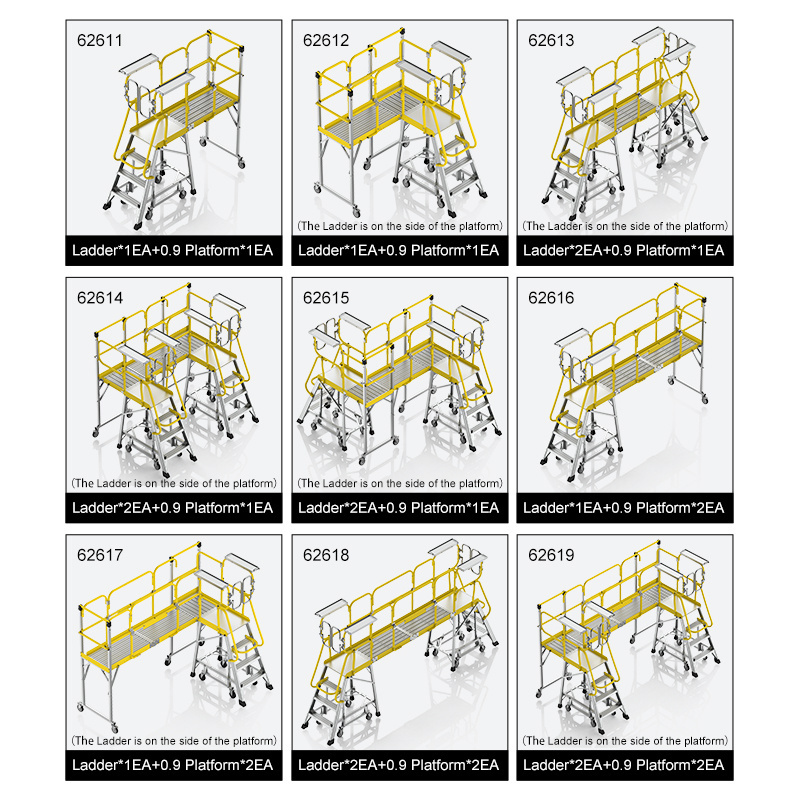 Professional Custom Mechanical Equipment Walkway Step Workshop Heavy Aluminum Platform Mobile Work Platform