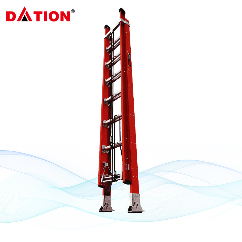 Good Quality Lightweight Fiberglass High Visibility Extension Ladder Telescopic Ladder Fiberglass Ladder