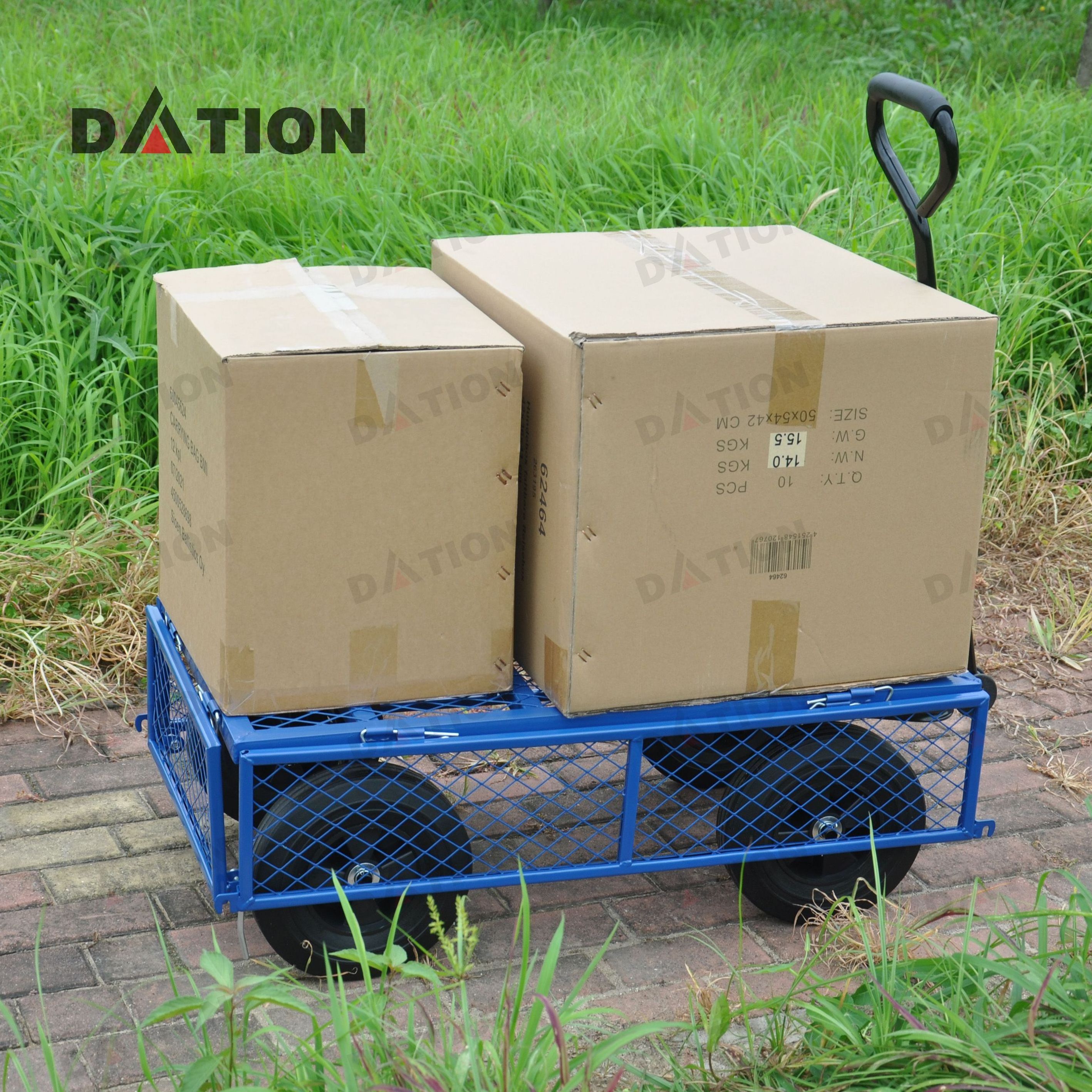 Home Garden Hand Trolley 4 Wheel Platform Tool Cart Heavy Duty Utility Yard  Garden Camping Wagon Cart