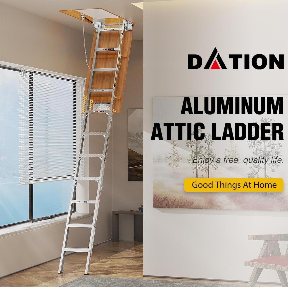 Attic Ladder Telescopic Retractable Aluminium Household Staircase Attic Stairs Loft Ladder Attic Stairs Aluminum Folding Stairs