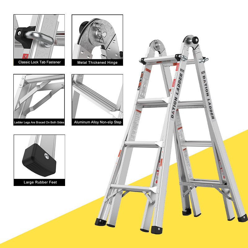 Hot Sale 5 Ladders in 1 Multi Functional Aluminum Folding Step Ladder Multipurpose Ladder