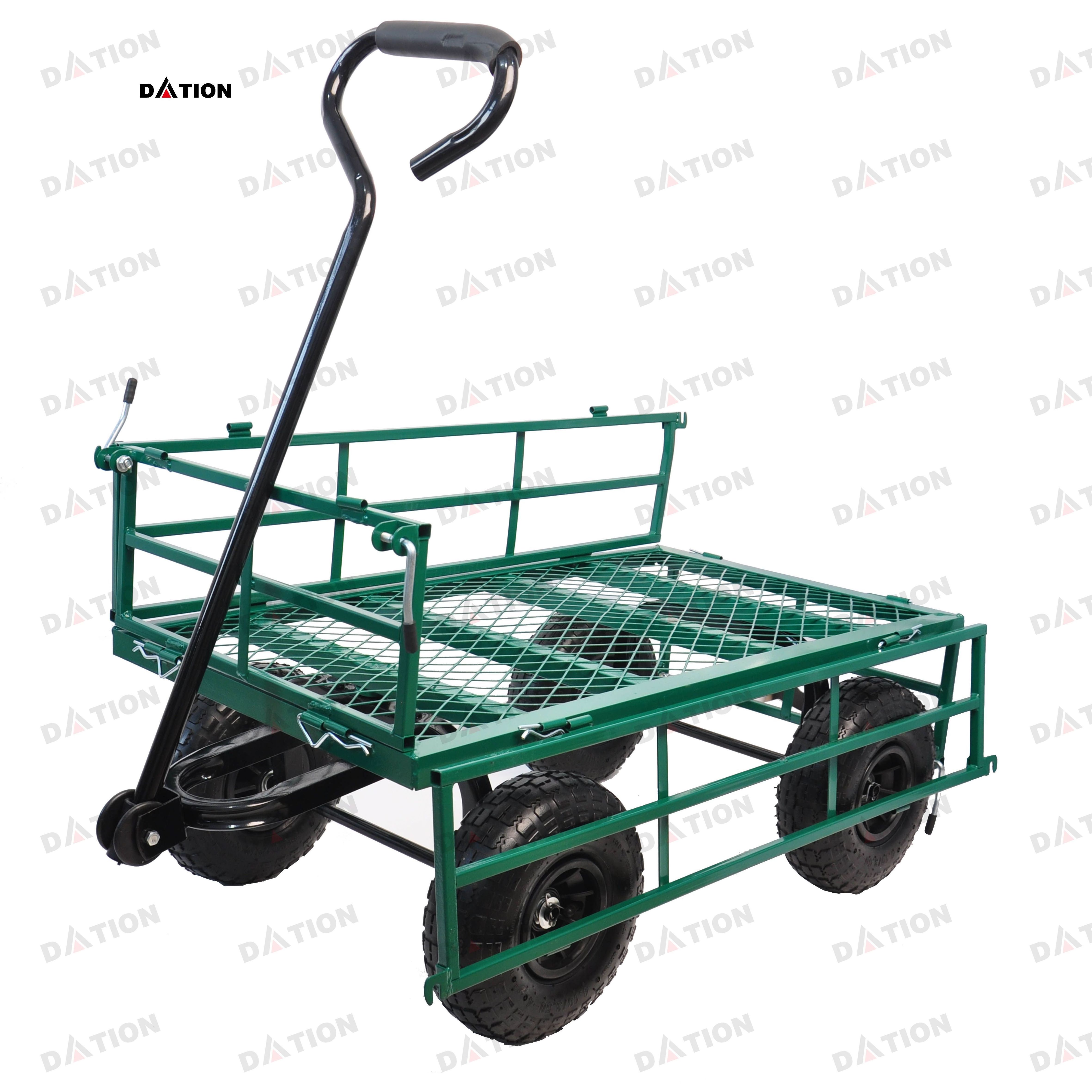 Household Garden Carts Courtyard Folding Camping Wagon Cart Lawn Outdoor Aluminum Heavy Duty Beach Wagon