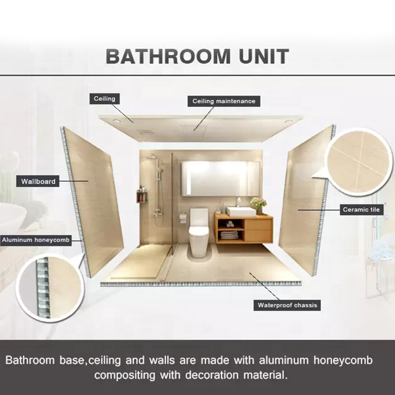 Prefabricated Bathroom Pods With Bathtub Luxury Portable Prefab Sanitary Bathroom Modular