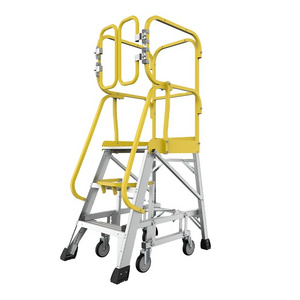 Heavy Duty Industrial Ladder Aluminum Alloy Step Production Line Equipment Warehouse Platform Working Ladder