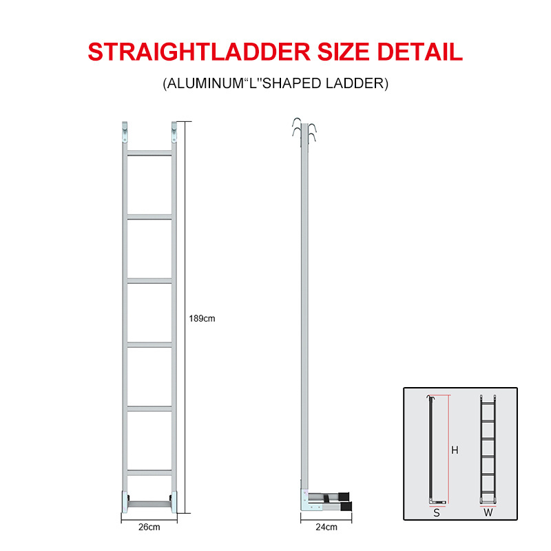 Factory Customization Aluminum Ladder & Scaffolding Parts Metal Scaffolding Climb Stair Case Monkey Access Ladder With Hook