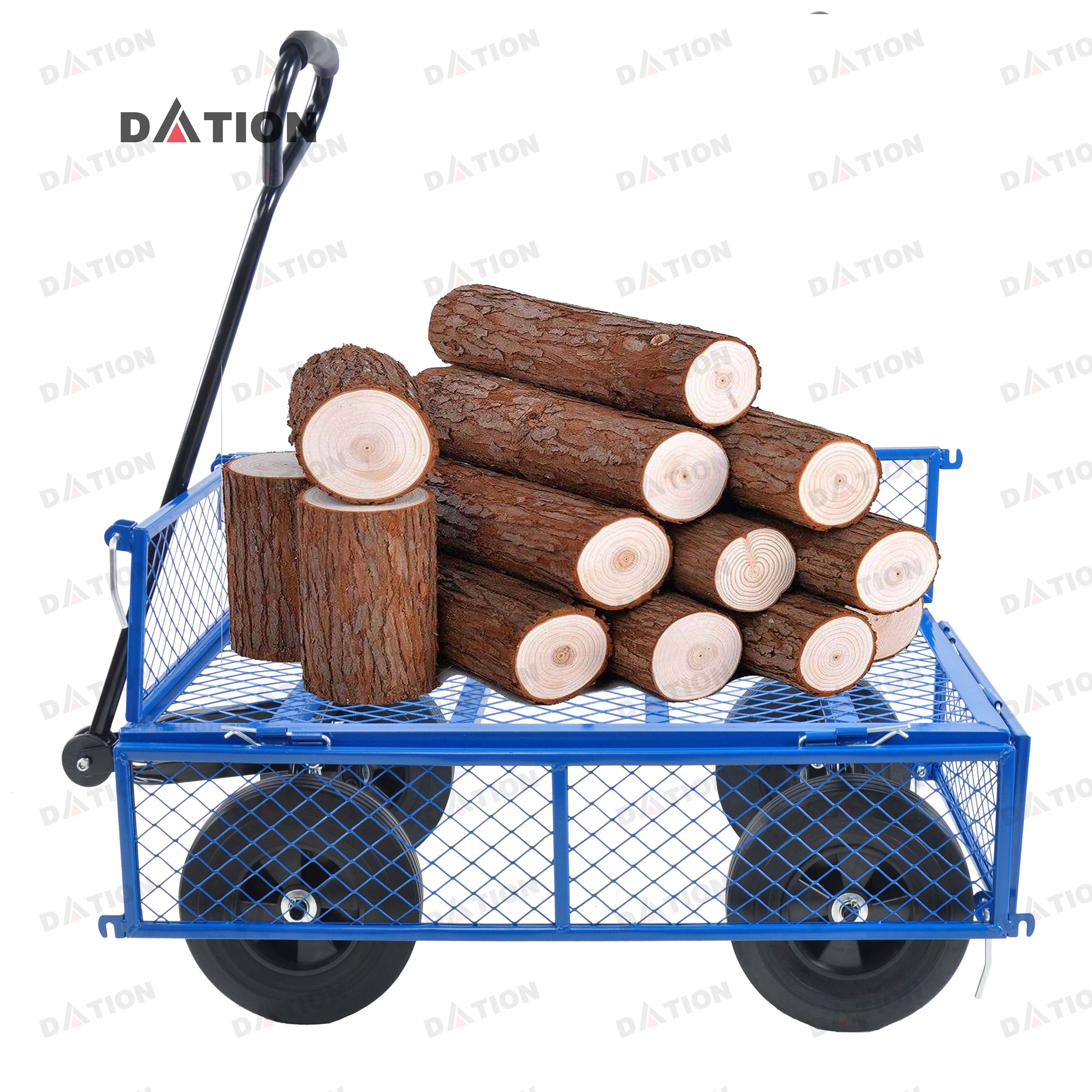 Home Garden Hand Trolley 4 Wheel Platform Tool Cart Heavy Duty Utility Yard  Garden Camping Wagon Cart