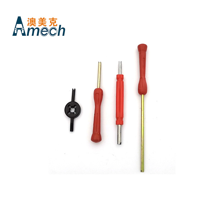 Red handle valve core wrench 4.5*100 mm Single End Valve Core Remover For Tire repair tools