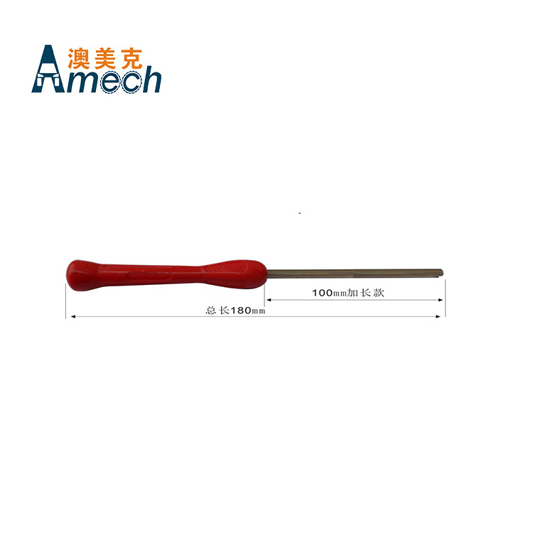 Red handle valve core wrench 4.5*100 mm Single End Valve Core Remover For Tire repair tools