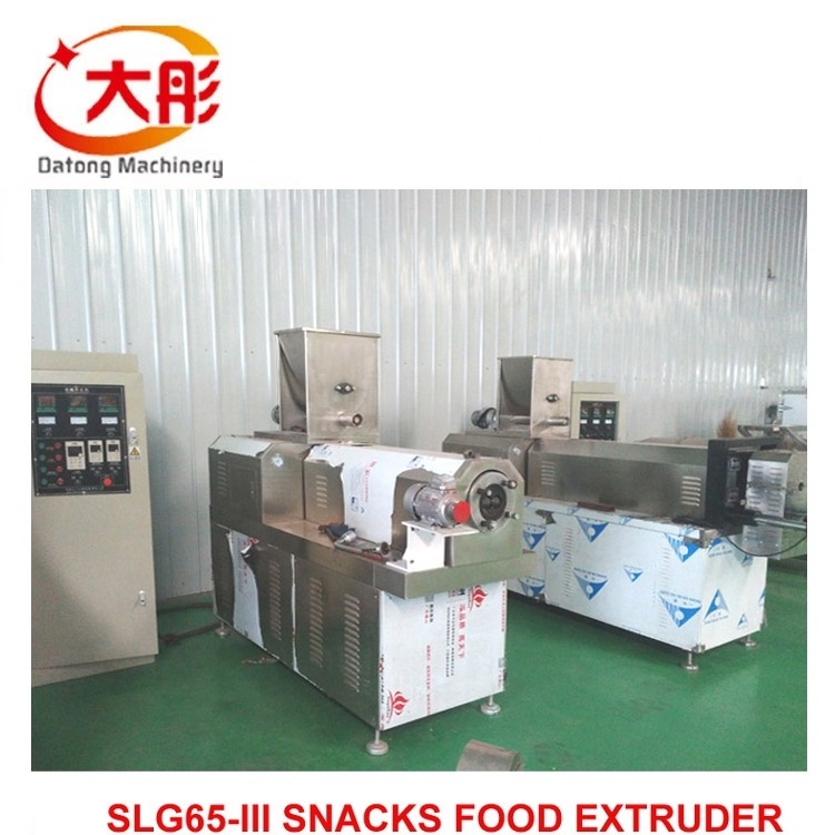 Slanty snack bar twin screw extruder prices puffed corn chips snacks food making machine puff snack food extrusion machine