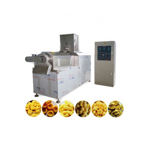 Slanty snack bar twin screw extruder prices puffed corn chips snacks food making machine puff snack food extrusion machine