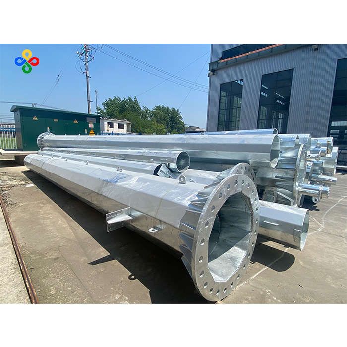 Factory direct sales anti-corrosion and anti-rust 15M-30M high mast light pole for industrial site