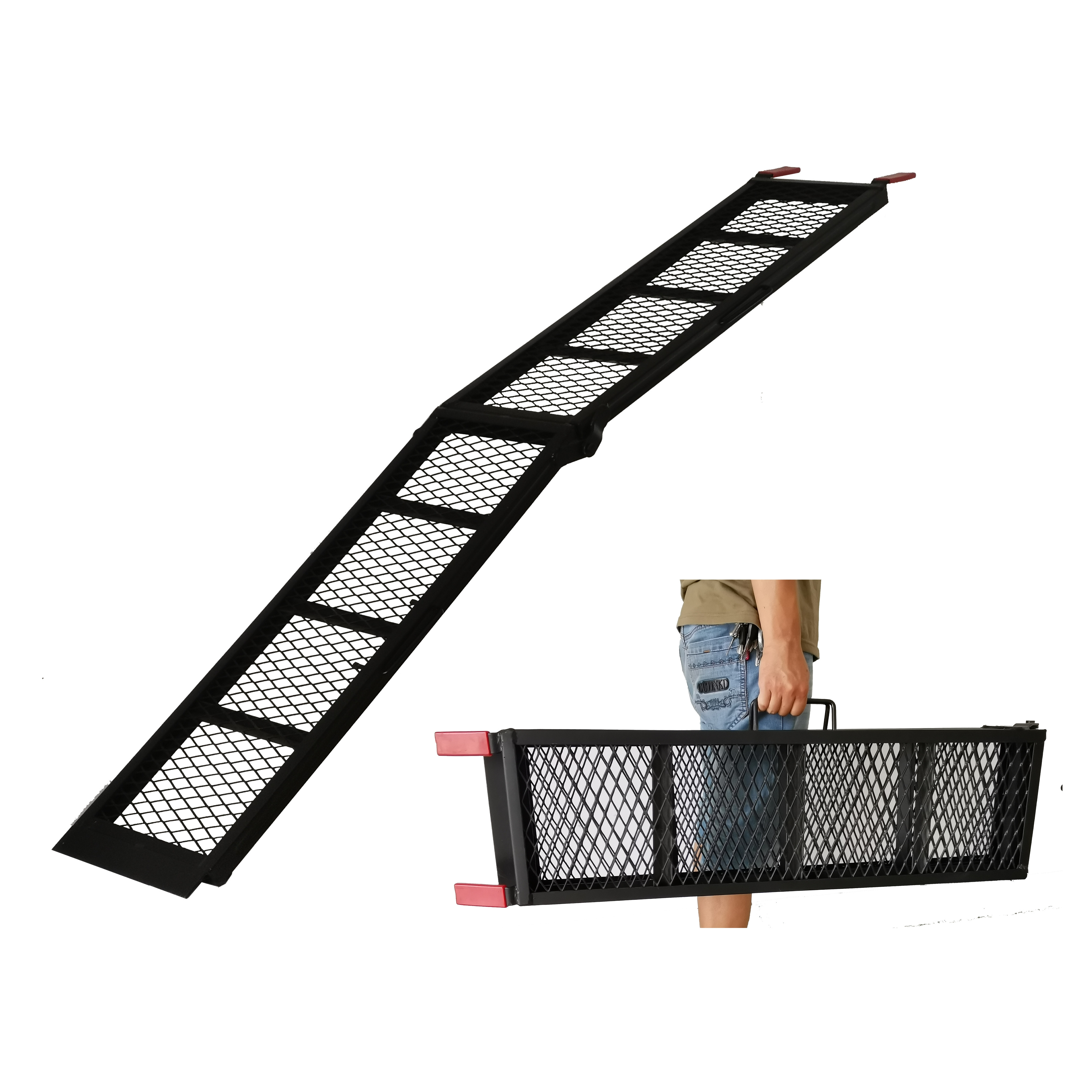 Multifunction Heavy Duty 800 lbs Foldable Motorcycle ATV Truck Long Steel Loading Ramp For Truck