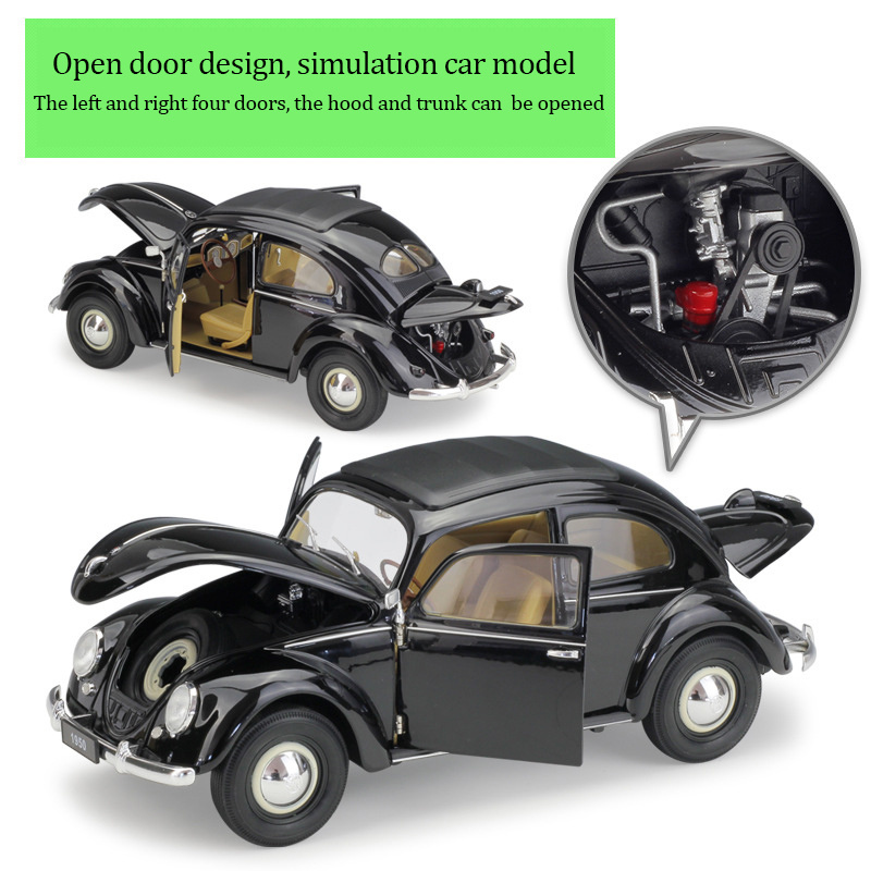 Hot Sale Diecast Toy Vehicles Cars 1/18 Metal Beetle Zinc Alloy Model Car