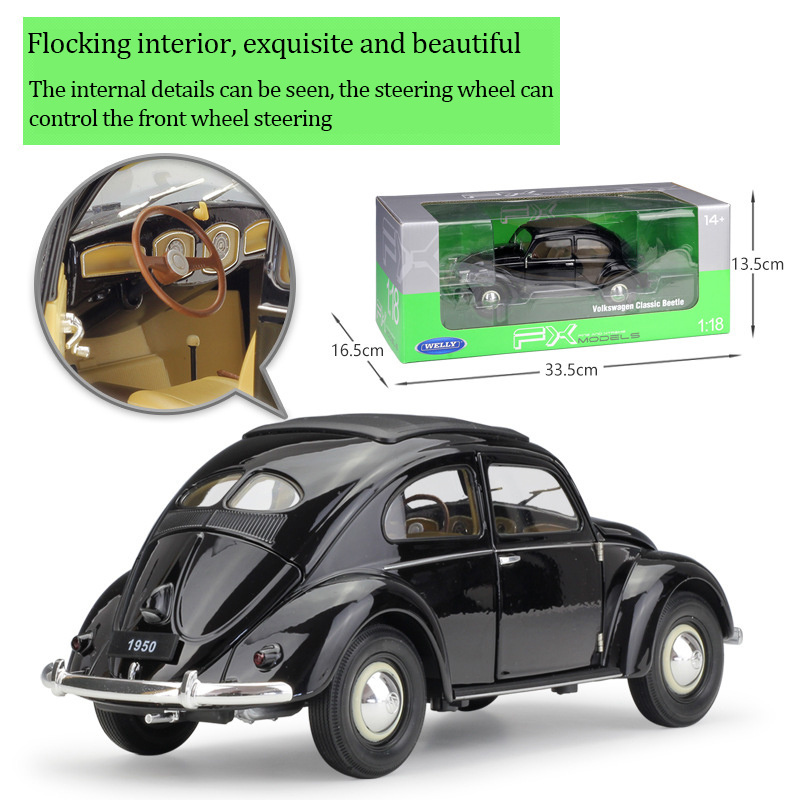 Hot Sale Diecast Toy Vehicles Cars 1/18 Metal Beetle Zinc Alloy Model Car