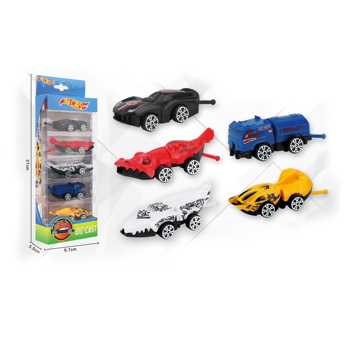 Promotion Diecast 1/64 Hot Slide Free Wheels Mini Alloy Car Model Toy 5pcs in A Box