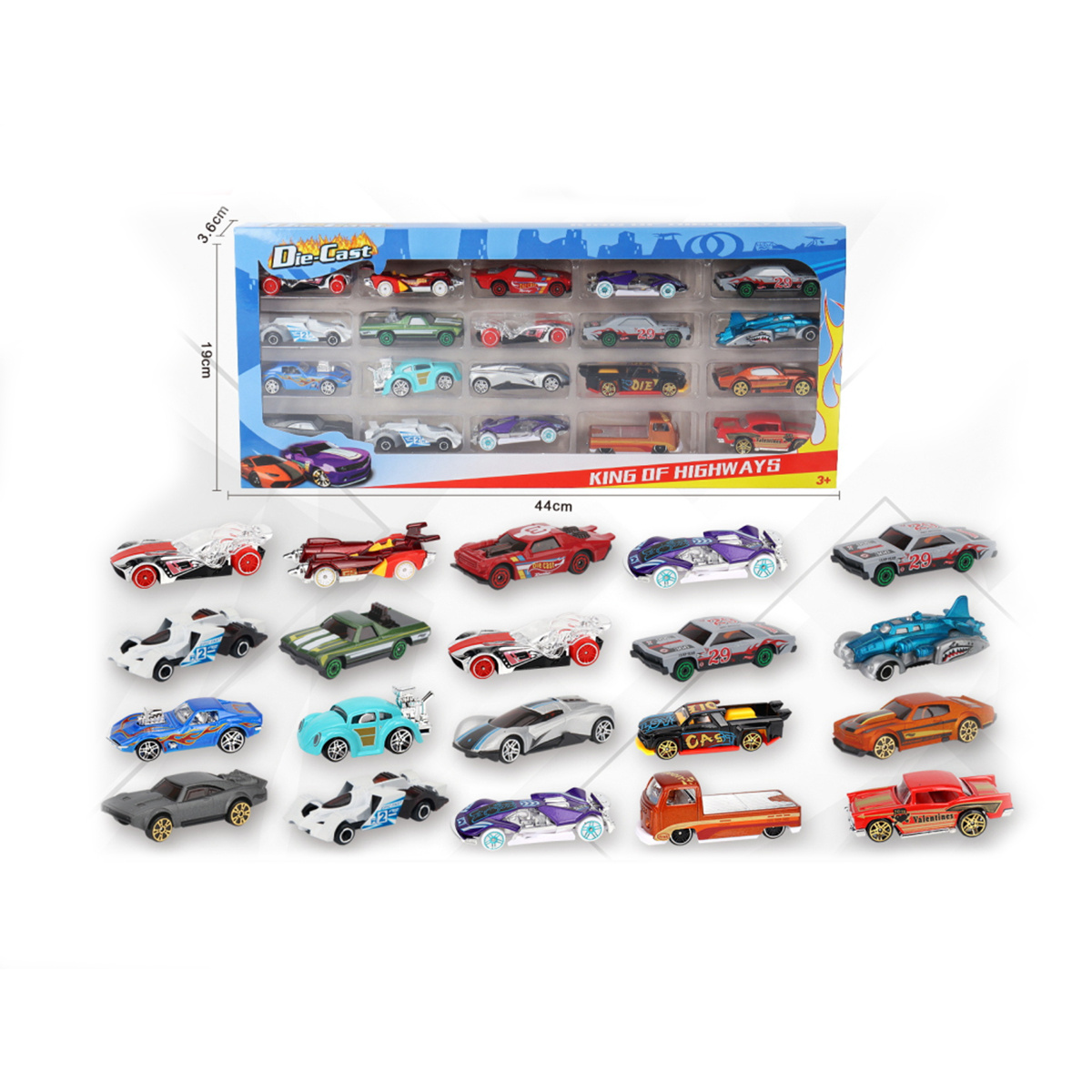 Miniature Popular 1/64 Diecast Car 20pcs Hot Free Wheels Alloy Car Toy As Children Gifts