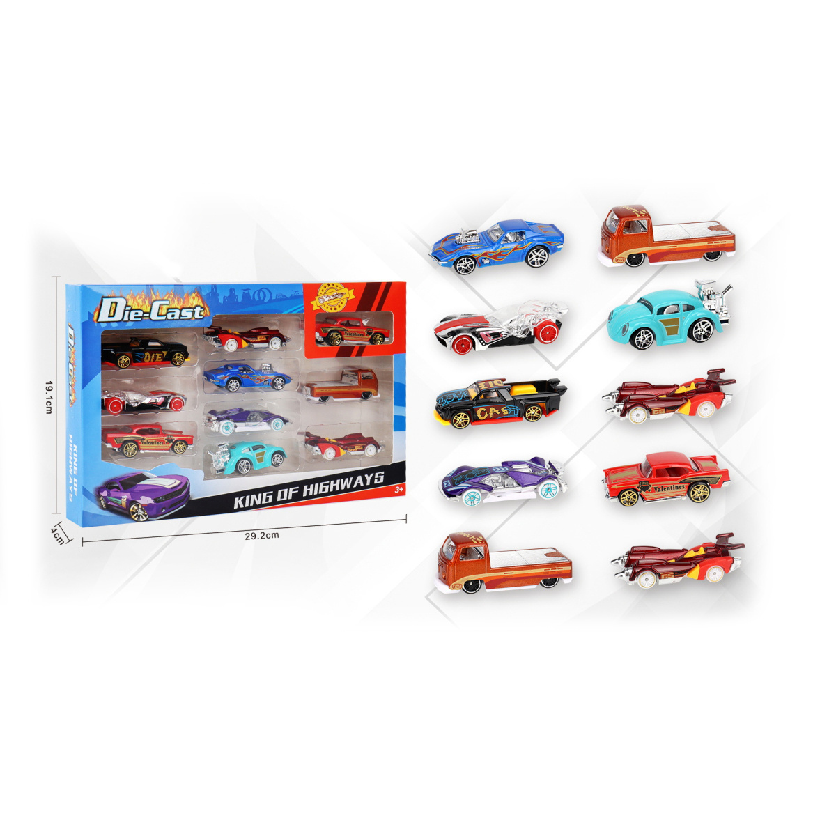 Newest Style Mini 10pcs Hot Slide Wheels Toy Car Model 1/64 Scale Diecast Toy Vehicles