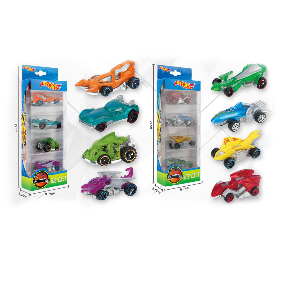 2023 New Arrival Diecast 1:64 Scale 4pcs Hot Free Wheel Car Toy Model for Kids Gifts