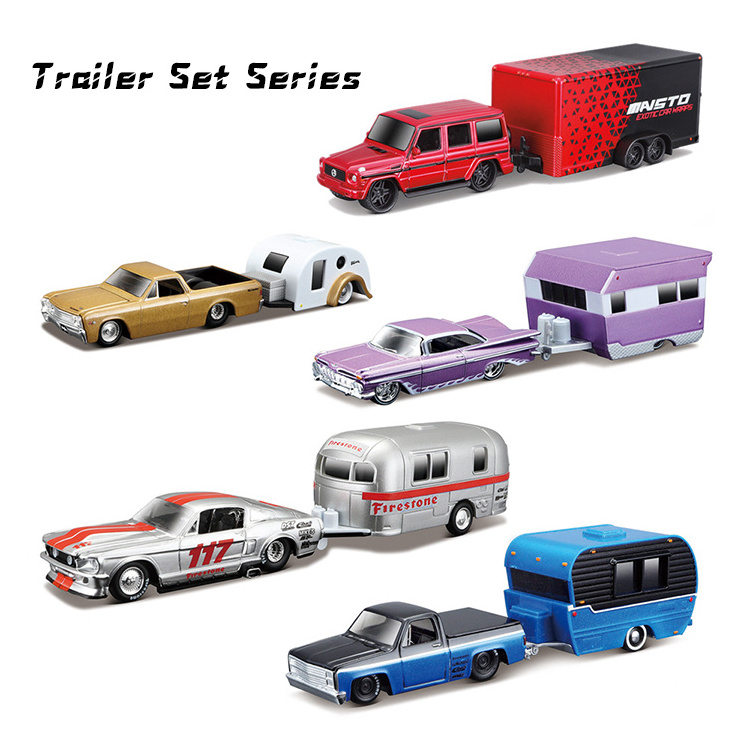 Hot Selling Maisto 1/64 Model Car 1967 El Camino Travel Trailer Car Model Construction Alloy Car Model Boys