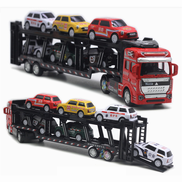 Scale 1/48 Super Trucks Metal Diecast Alloy Toys Transporter Cars Models for Boys Kids Vehicles Hobbies Collection