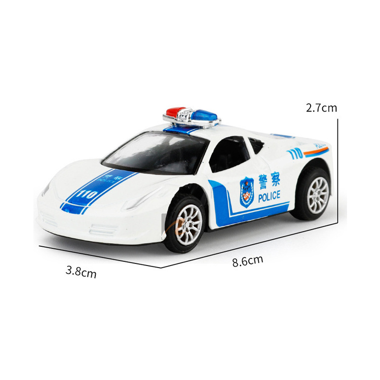 Hot Selling Diecast Car 1/64 Palm Treasure Police Car Alloy Car Model Pull Back Wholesale Model